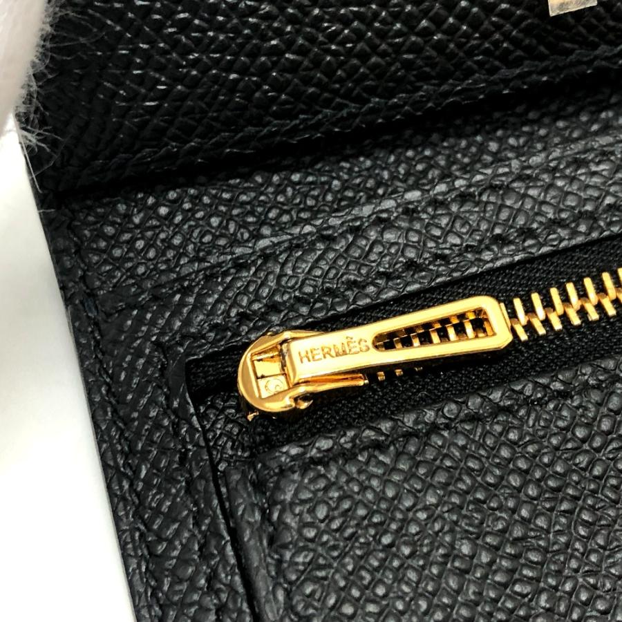 未使用 HERMES エルメス ベアンコンパクトコンビネ 財布 ウォレット コンパクトウォレット 3つ折り財布 ブラック レディース【中古】 | HERMES | 07