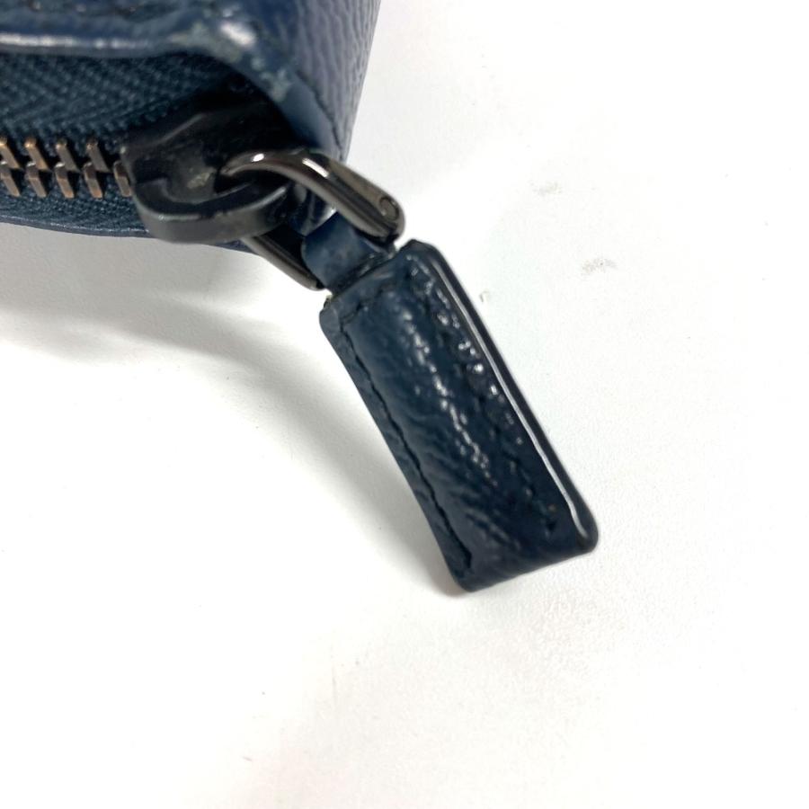PRADA プラダ 2ML220 トラベルケース ラウンドファスナー ロングウォレット ロゴ 長財布 ネイビー メンズ【中古】 | PRADA | 06