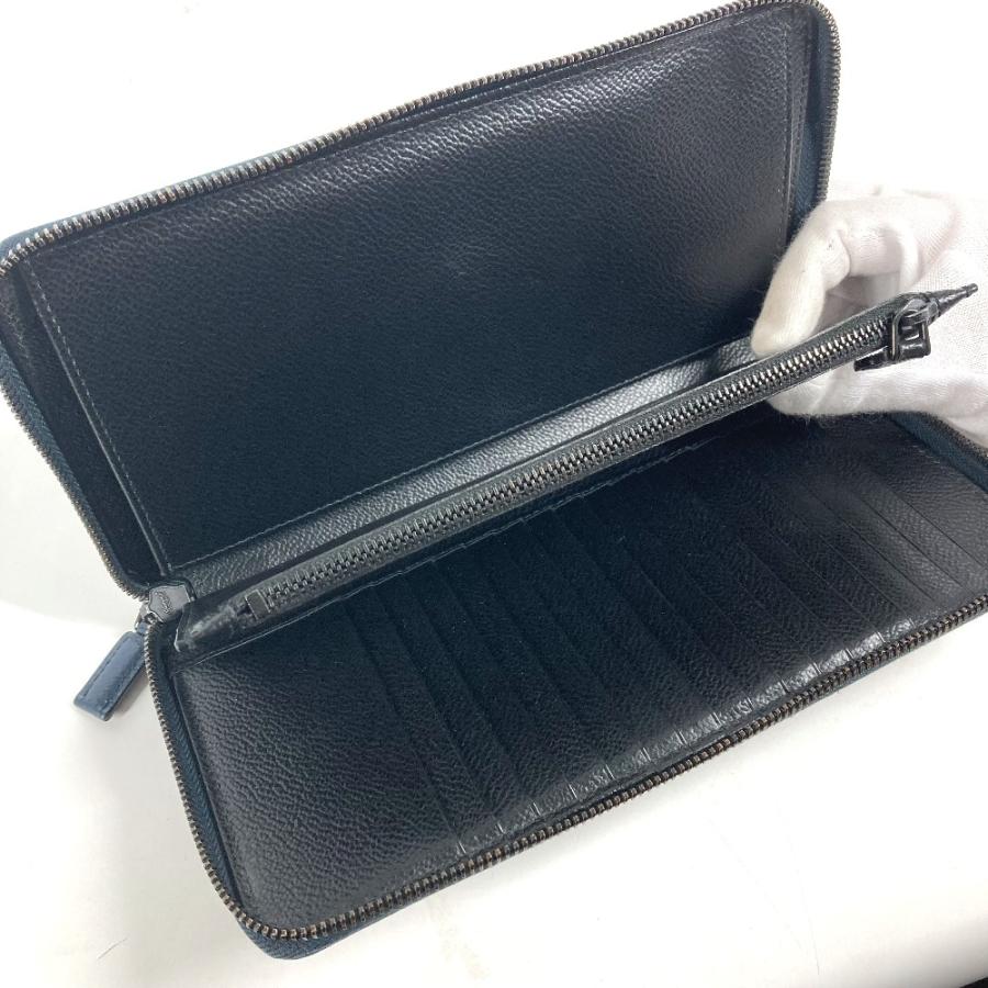 PRADA プラダ 2ML220 トラベルケース ラウンドファスナー ロングウォレット ロゴ 長財布 ネイビー メンズ【中古】 | PRADA | 07