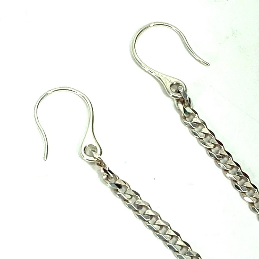 GUCCI グッチ ラリアット ロング スウィング ドロップ アクセサリー フック チェーン ロゴバー ピアス シルバー レディース.【中古】 | GUCCI | 04