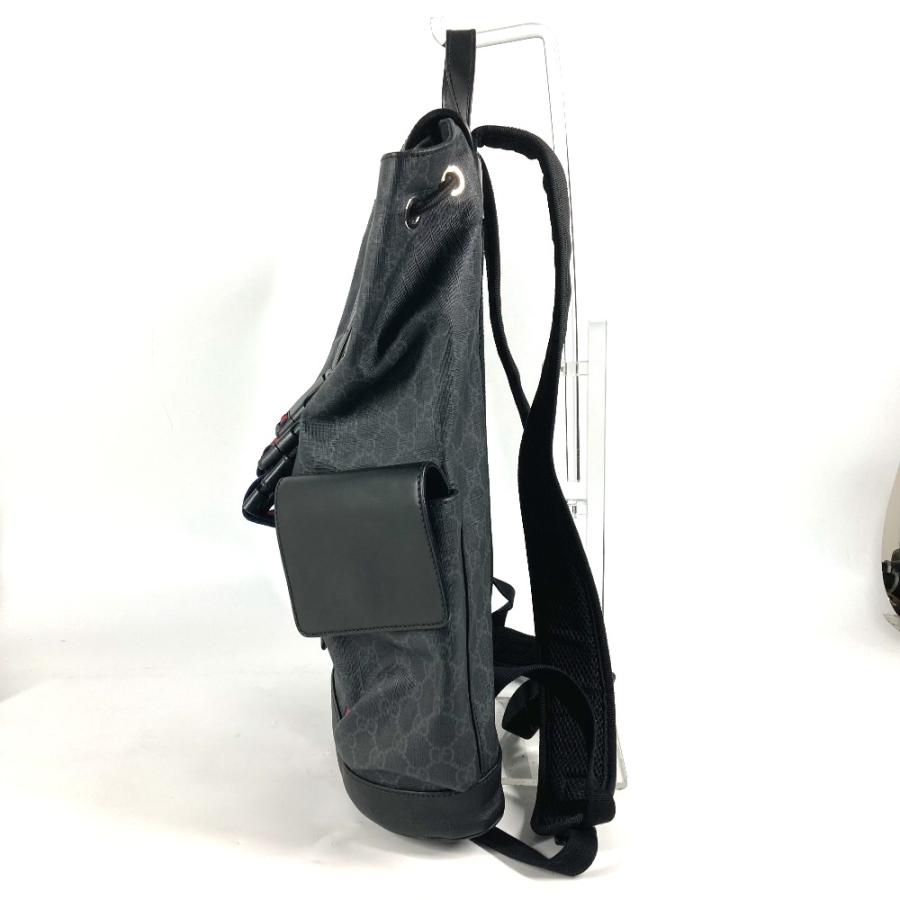 GUCCI グッチ 49556 タイガー バッグパック GGスプリーム リュックサック ブラック メンズ【中古】 | GUCCI | 01