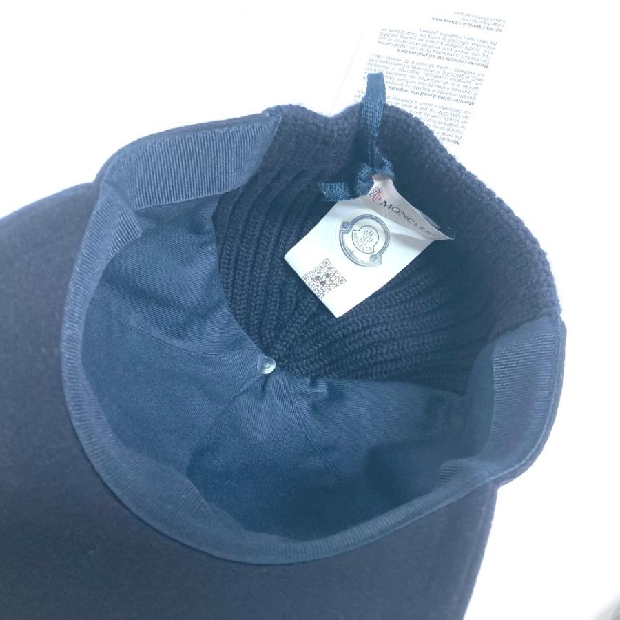 未使用 MONCLER モンクレール ロゴ ニット 帽子 キャップ帽 ベース 