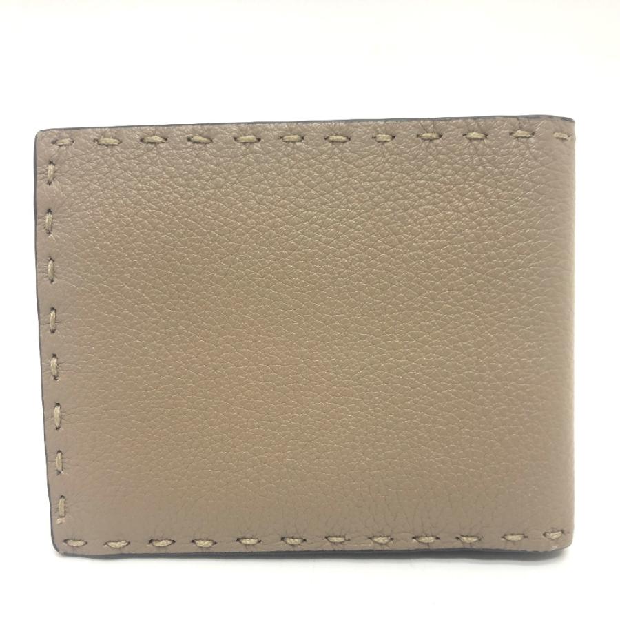 未使用 FENDI フェンディ 7M0194 セレリア 2つ折り財布 財布 ウォレット ステッチ 2つ折り財布 グレー メンズ.【中古】 | FENDI | 01