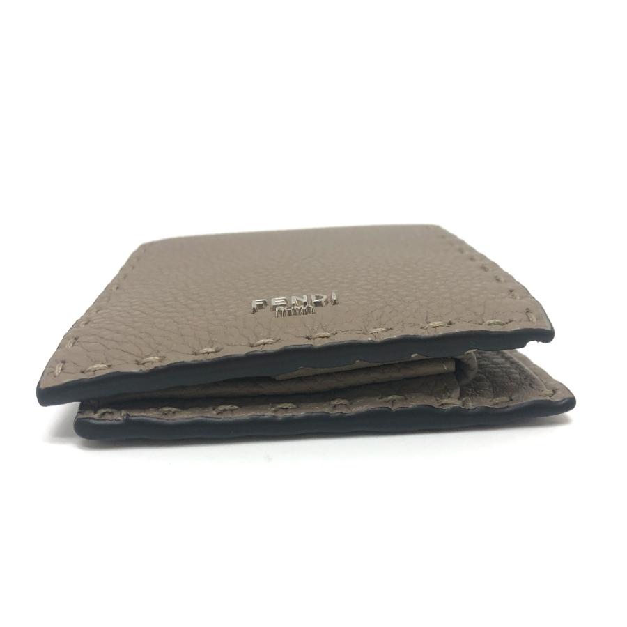 未使用 FENDI フェンディ 7M0194 セレリア 2つ折り財布 財布 ウォレット ステッチ 2つ折り財布 グレー メンズ.【中古】 | FENDI | 03