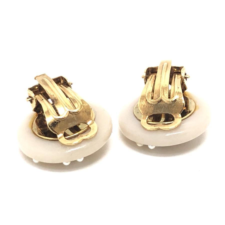 CHANEL シャネル CC ココマーク フェイクパール ラウンド イヤリング ピアス 小物 03P イヤリング ベージュ レディース【中古】 | CHANEL | 03