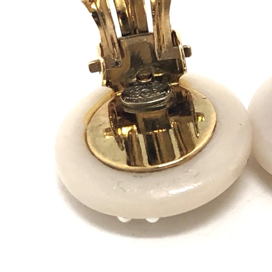 CHANEL シャネル CC ココマーク フェイクパール ラウンド イヤリング ピアス 小物 03P イヤリング ベージュ レディース【中古】 | CHANEL | 06