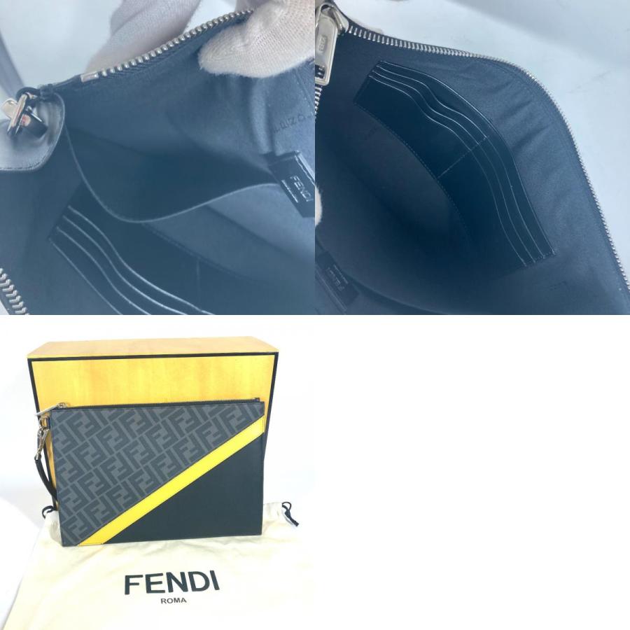 FENDI（フェンディ） 美品 7N0110 ダイアゴナル ズッカ セカンドバッグ