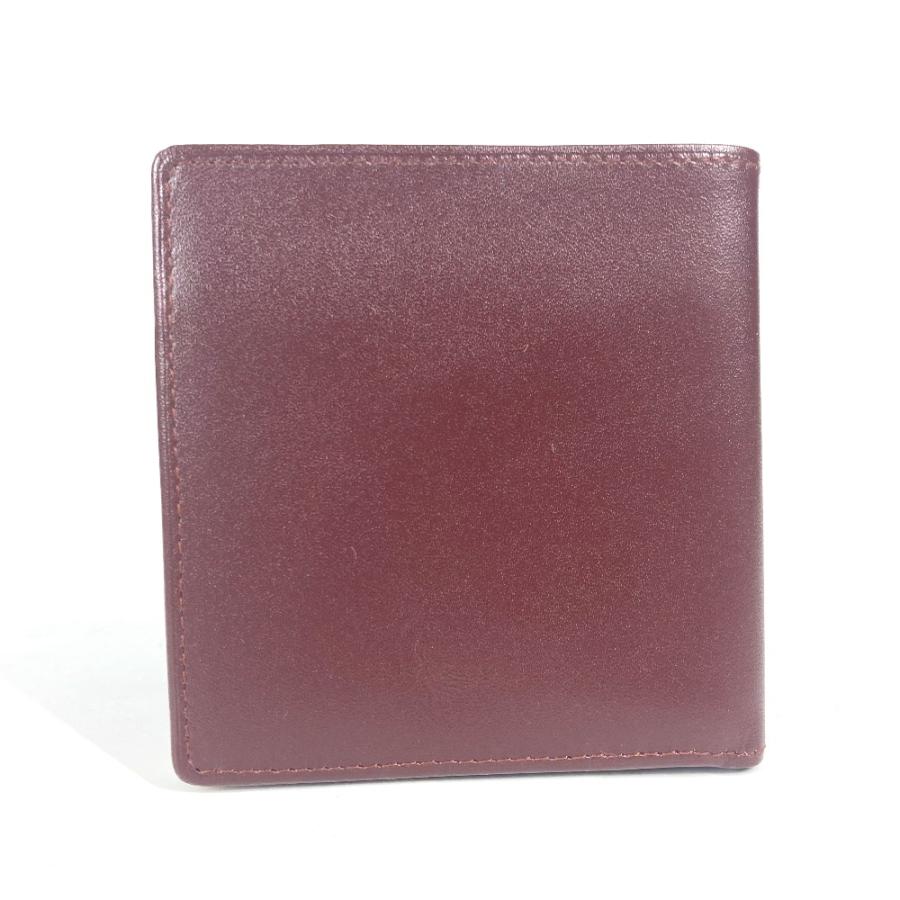 未使用 CARTIER カルティエ マストライン コンパクトウォレット ヴィンテージ 2つ折り財布 ボルドー レディース【中古】 | Cartier | 01