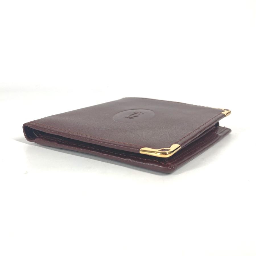 未使用 CARTIER カルティエ マストライン コンパクトウォレット ヴィンテージ 2つ折り財布 ボルドー レディース【中古】 | Cartier | 02