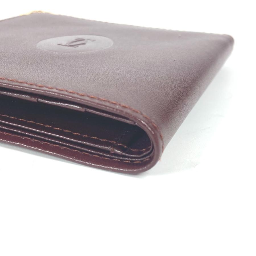 未使用 CARTIER カルティエ マストライン コンパクトウォレット ヴィンテージ 2つ折り財布 ボルドー レディース【中古】 | Cartier | 04