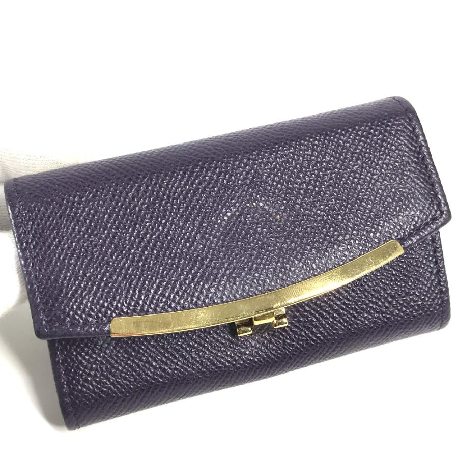 Salvatore Ferragamo サルヴァトーレフェラガモ 22D151 ガンチーニ クリップ式 三つ折り キーリング 鍵 6連 キーケース パープル【中古】 |  | 06
