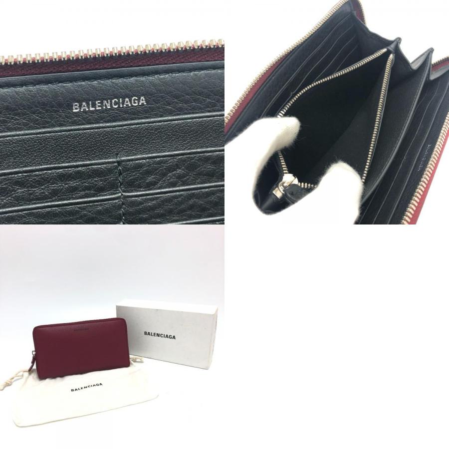未使用 BALENCIAGA バレンシアガ 516362 エヴリデイ コンチネンタル ラウンドファスナーロゴ 長財布 レッド ユニセックス【中古】 | BALENCIAGA | 09