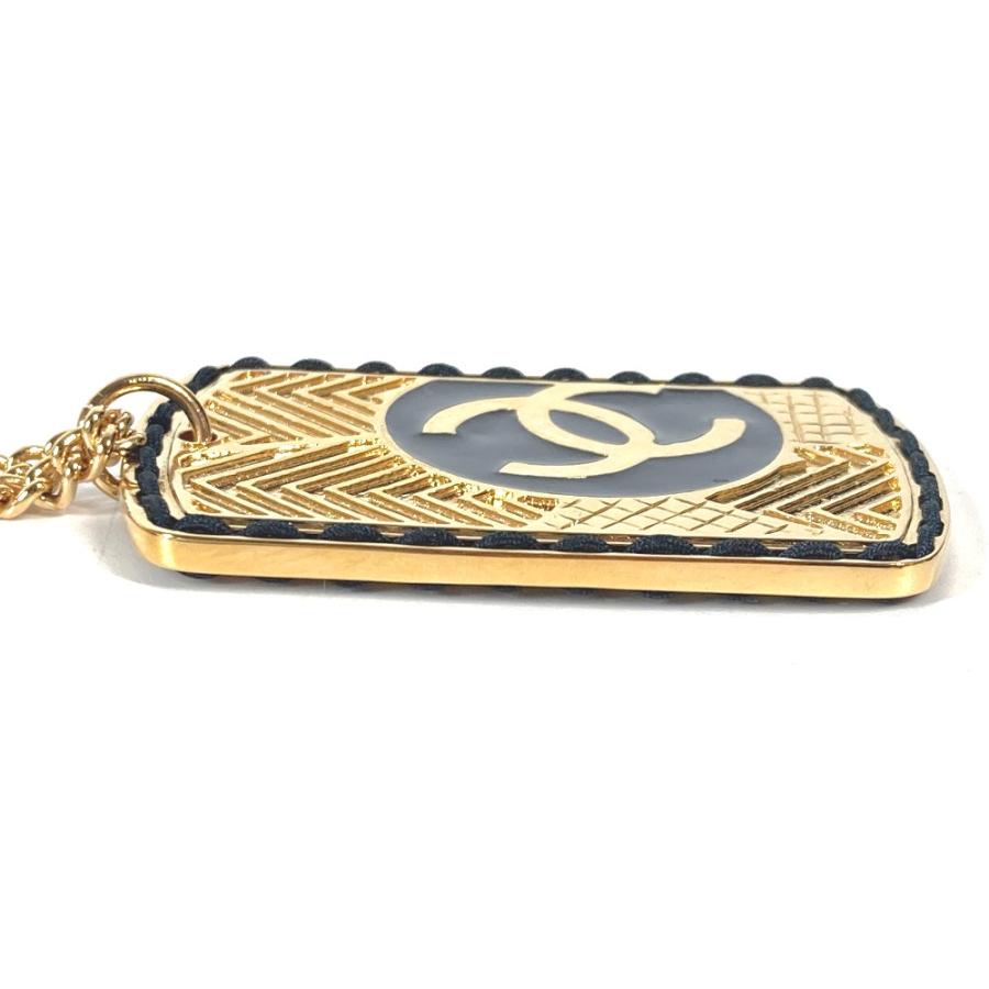 CHANEL Cロゴネックレス(ゴールドチェーン) CHANEL 美品 シャネル ココマーク CC ドッグタグ プレート