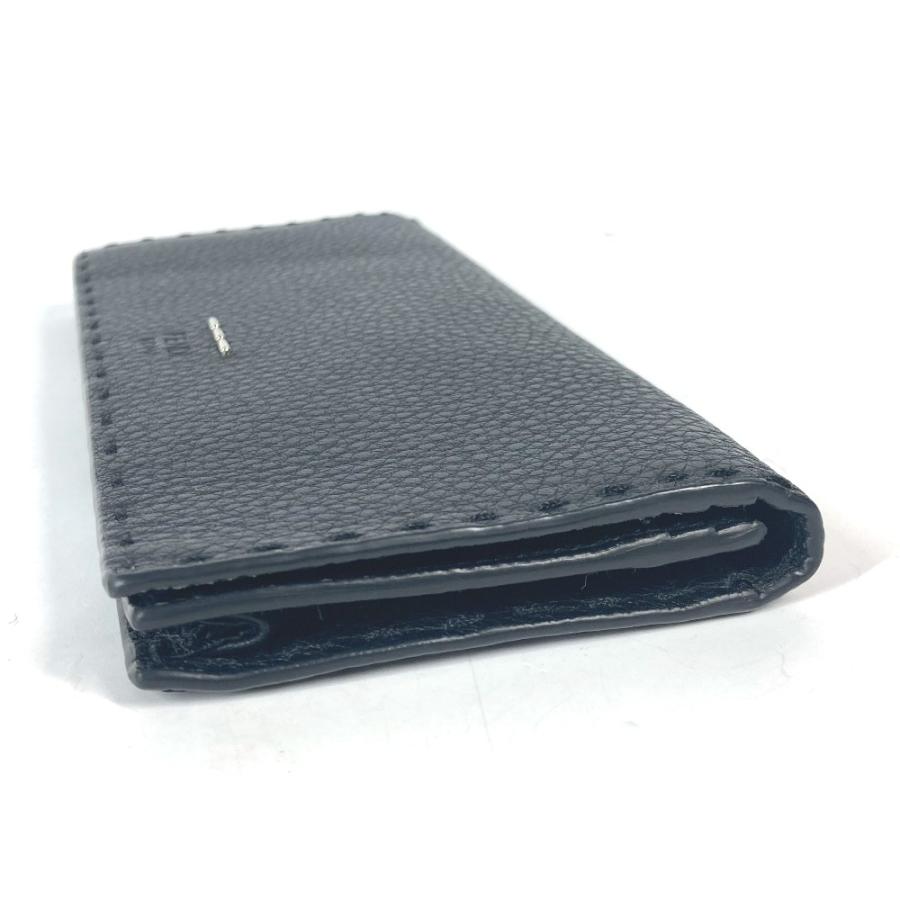 新品同様 FENDI フェンディ 7M0186 セレリア 二つ折り ロングウォレット ステッチ 長財布 ブラック ユニセックス【中古】 | FENDI | 02