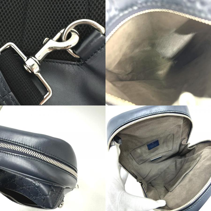 GUCCI グッチ 450970 ボディバッグ カバン クロスボディ 斜め掛け グッチシマ ショルダーバッグ ブラック メンズ【中古】 | GUCCI | 08