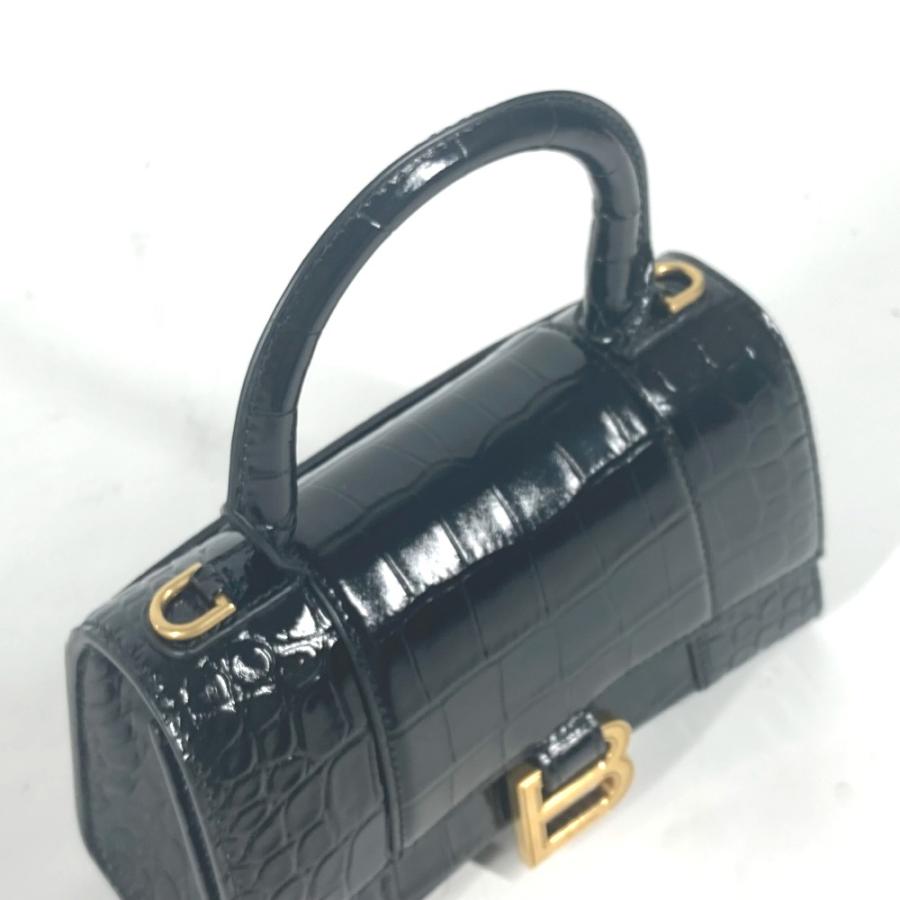 未使用 BALENCIAGA バレンシアガ 592833 Hourglass XS アワーグラス 2WAY ショルダーバッグ 斜め掛け ハンドバッグ ブラック【中古】 | BALENCIAGA | 06
