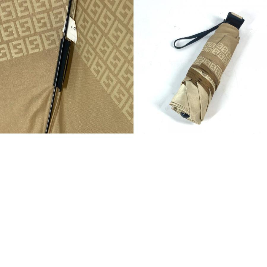 FENDI フェンディ 折り畳み傘 アンブレラ ポーチ付き ズッカ FF柄 傘 ベージュ レディース【中古】 | FENDI | 09