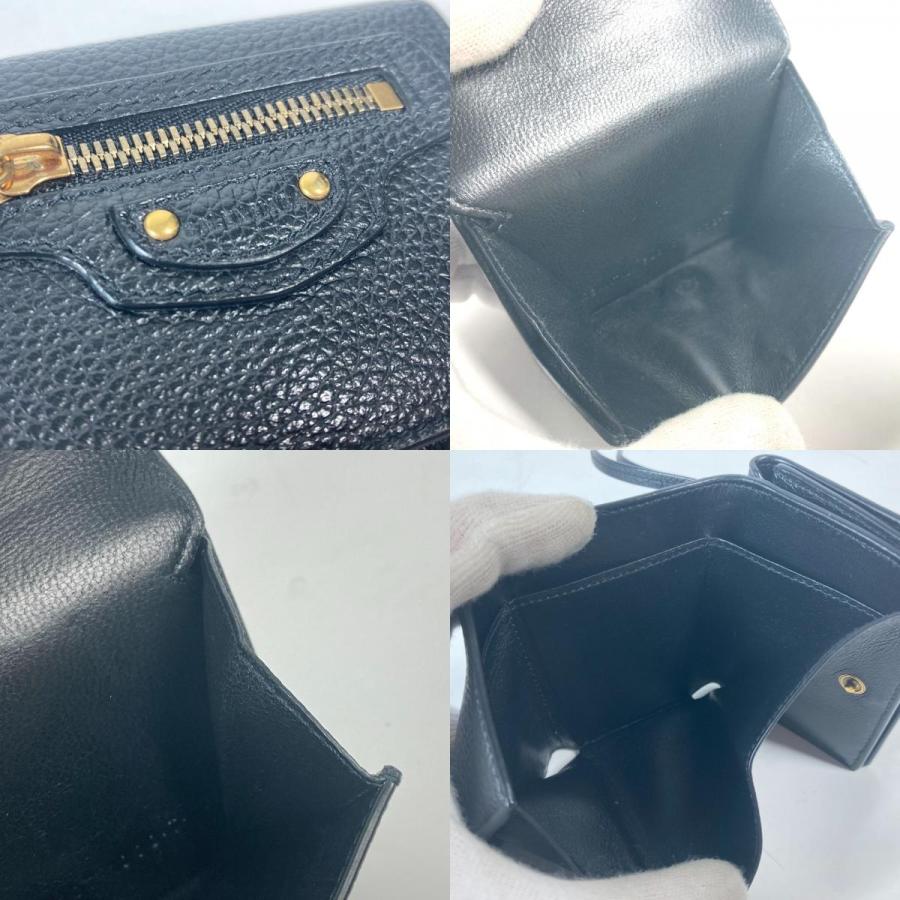 BALENCIAGA バレンシアガ 640107 ネオクラシック NEOCLASSIC コンパクトウォレット 2つ折り財布 ブラック レディース【中古】 | BALENCIAGA | 08