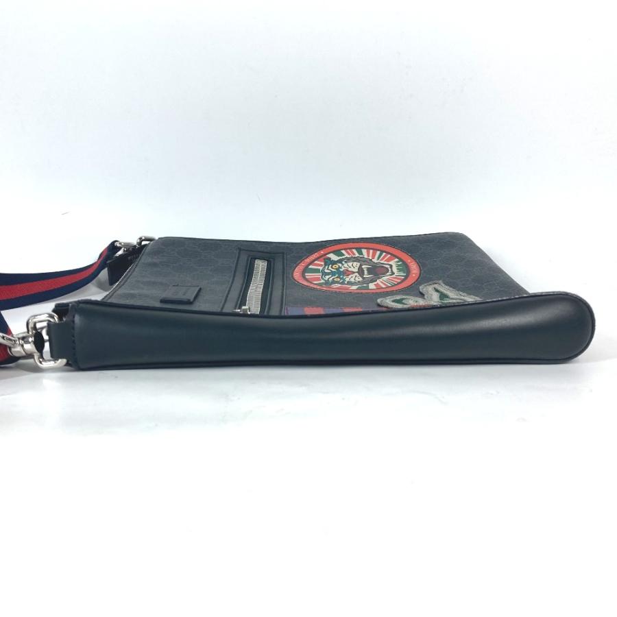 GUCCI グッチ 474137 クーリエ 斜め掛け カバン メッセンジャーバッグ GG スネーク タイガー ワッペン ショルダーバッグ ブラック【中古】 | GUCCI | 02