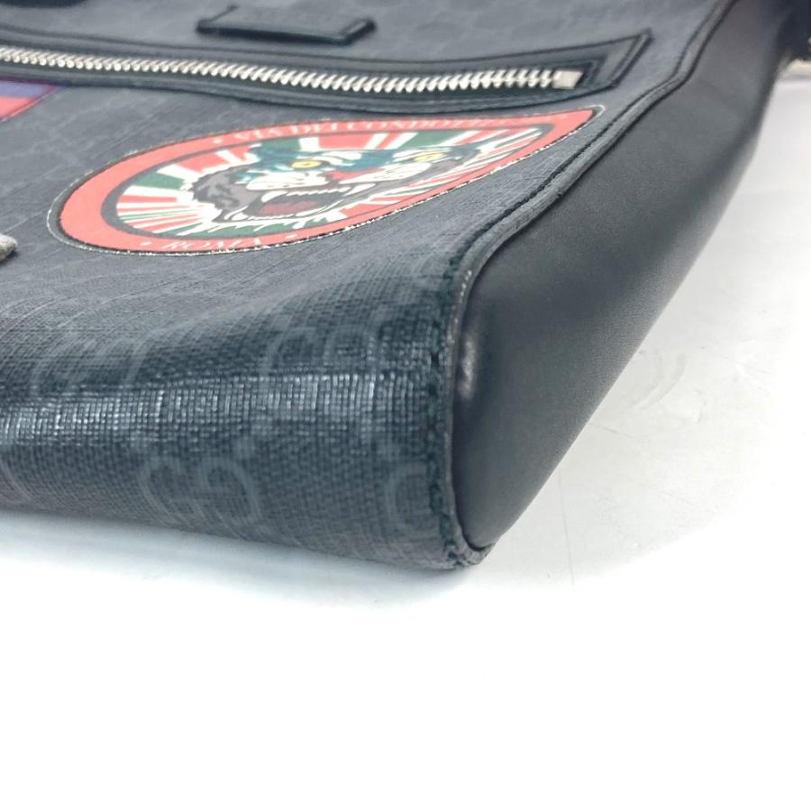 GUCCI グッチ 474137 クーリエ 斜め掛け カバン メッセンジャーバッグ GG スネーク タイガー ワッペン ショルダーバッグ ブラック【中古】 | GUCCI | 04