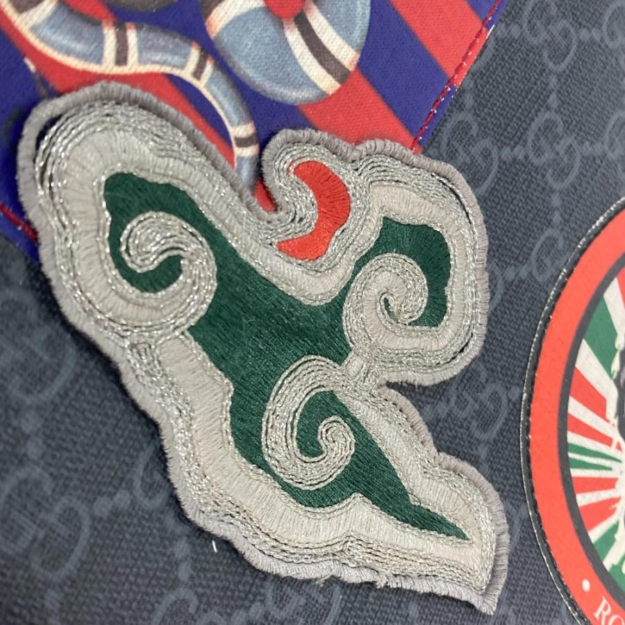 GUCCI グッチ 474137 クーリエ 斜め掛け カバン メッセンジャーバッグ GG スネーク タイガー ワッペン ショルダーバッグ ブラック【中古】 | GUCCI | 06