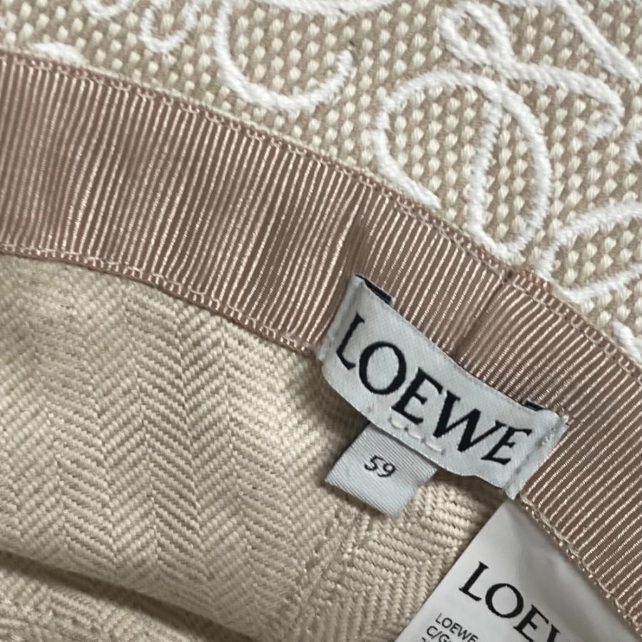 未使用 LOEWE ロエベ K820HB1X41 ロゴ  バケットハット 帽子 ハット帽 ボブハット アナグラムジャカード ハット ベージュ系【中古】 | LOEWE | 08
