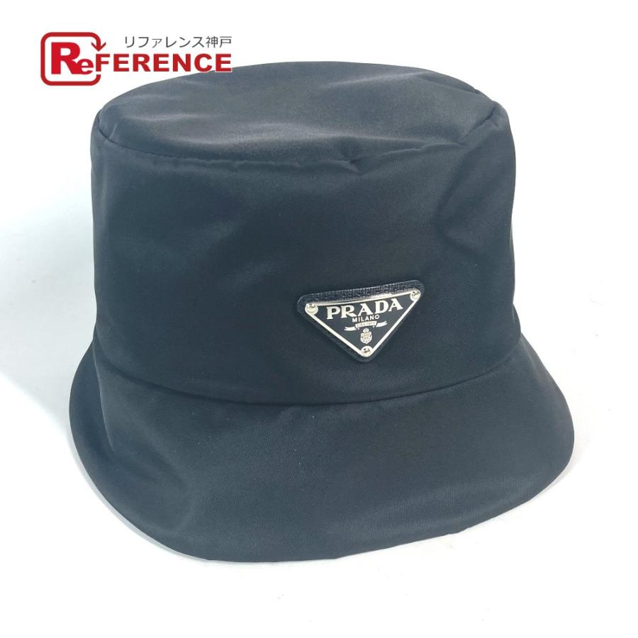 未使用 PRADA プラダ 2HC137 adidas アディダス コラボ ハット帽 帽子 バケットハット ボブハット 三角ロゴプレート ブラック【中古】 | PRADA
