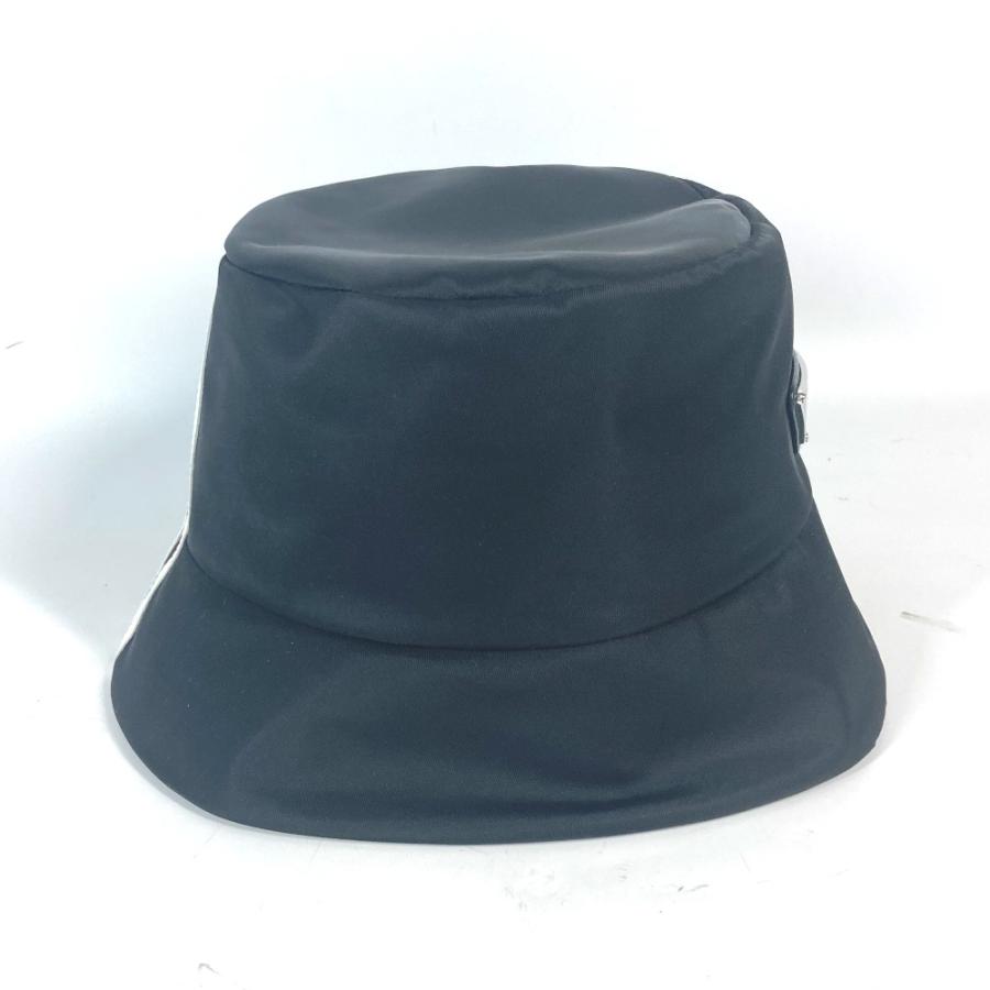 未使用 PRADA プラダ 2HC137 adidas アディダス コラボ ハット帽 帽子 バケットハット ボブハット 三角ロゴプレート ブラック【中古】 | PRADA | 03