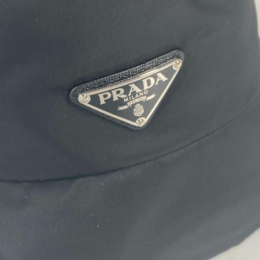未使用 PRADA プラダ 2HC137 adidas アディダス コラボ ハット帽 帽子 バケットハット ボブハット 三角ロゴプレート ブラック【中古】 | PRADA | 04