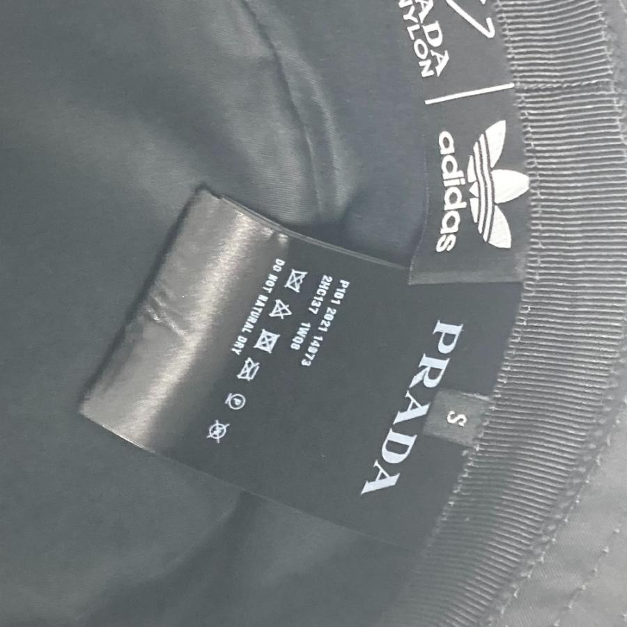 未使用 PRADA プラダ 2HC137 adidas アディダス コラボ ハット帽 帽子 バケットハット ボブハット 三角ロゴプレート ブラック【中古】 | PRADA | 08