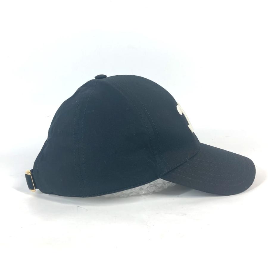 美品 CELINE セリーヌ 2AUT6969P トリオンフ 帽子 キャップ帽 ベースボール ロゴ キャップ ブラック レディース【中古】 | CELINE | 02