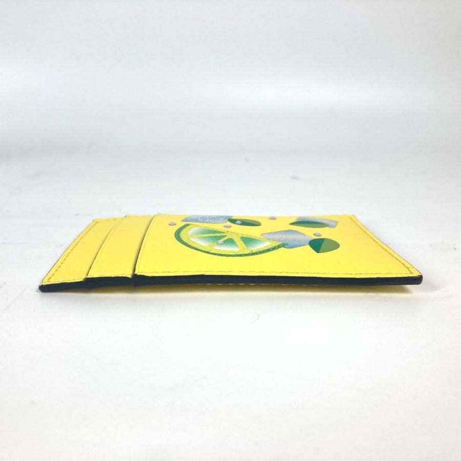 未使用 LOEWE ロエベ アナグラム ロゴ ストーン付き 名刺入れ パスケース  縦型 カードケース イエロー ユニセックス【中古】 | LOEWE | 03