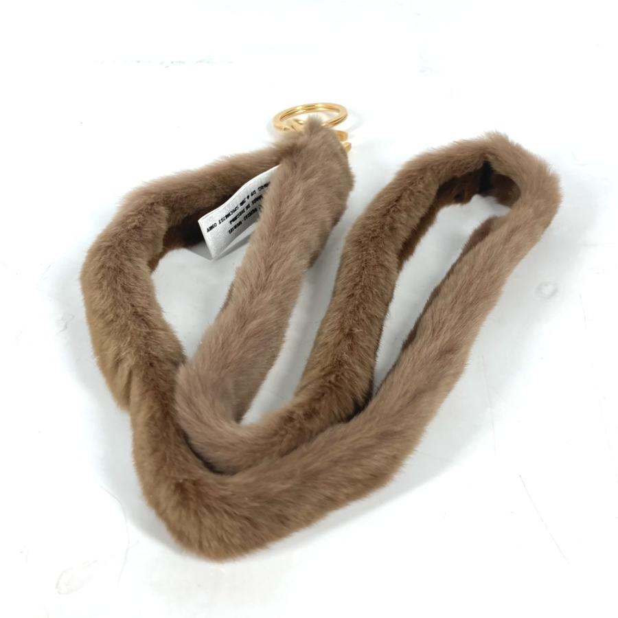 美品 CHANEL シャネル CC ココマーク ファー ネックストラップ ファー ストラップ ブラウン レディース【中古】 | CHANEL | 02