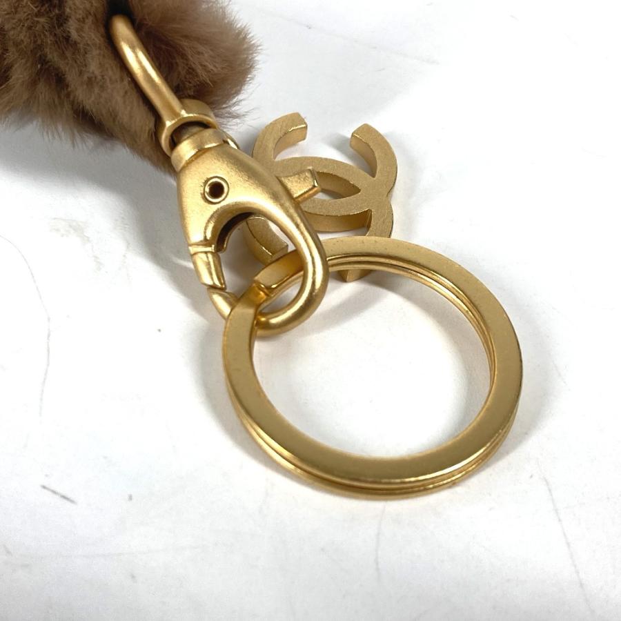 美品 CHANEL シャネル CC ココマーク ファー ネックストラップ ファー ストラップ ブラウン レディース【中古】 | CHANEL | 04