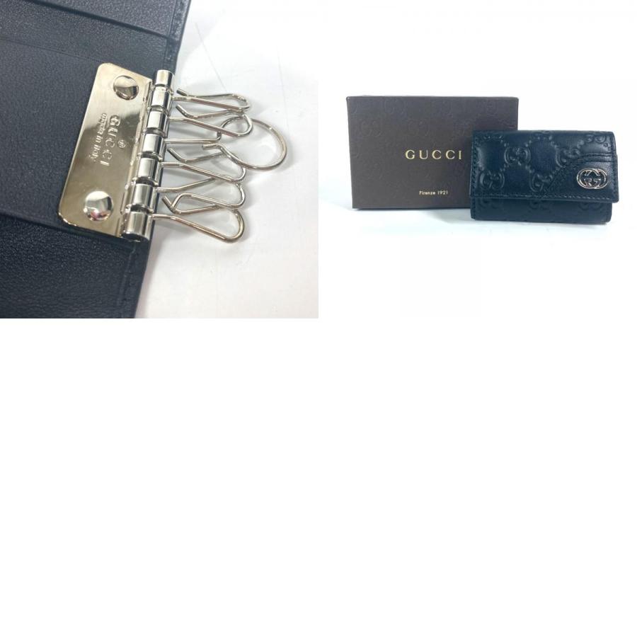 美品 GUCCI グッチ 181680 GG 6連 鍵 6連キーケース グッチシマ キーケース ブラック ユニセックス【中古】 | GUCCI | 09