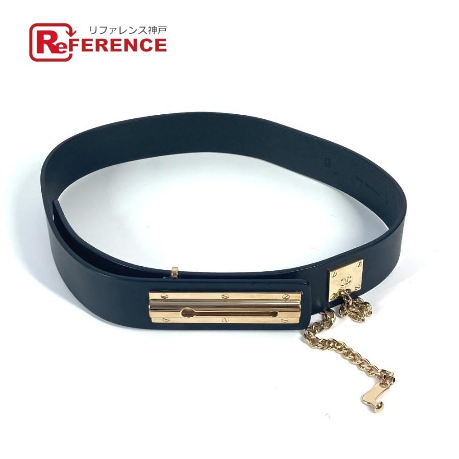美品 CHANEL シャネル CC ココマーク ロゴ チェーン アクセサリー バックル 02P ベルト ブラック レディース【中古】 | CHANEL