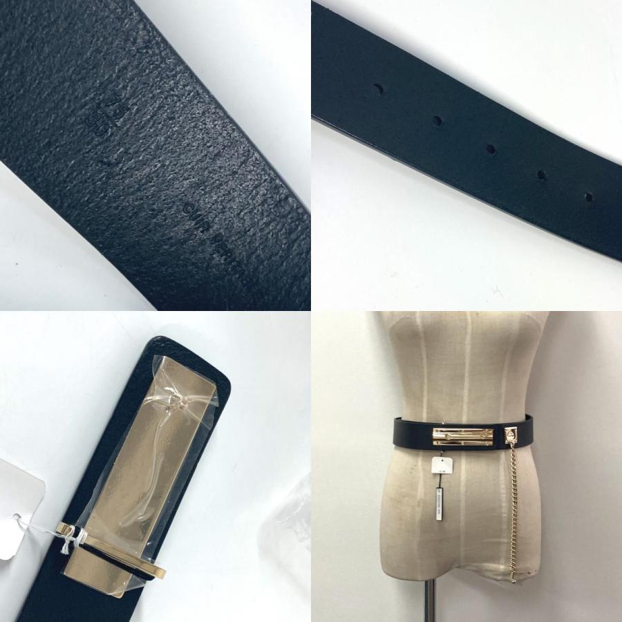 美品 CHANEL シャネル CC ココマーク ロゴ チェーン アクセサリー バックル 02P ベルト ブラック レディース【中古】 | CHANEL | 08