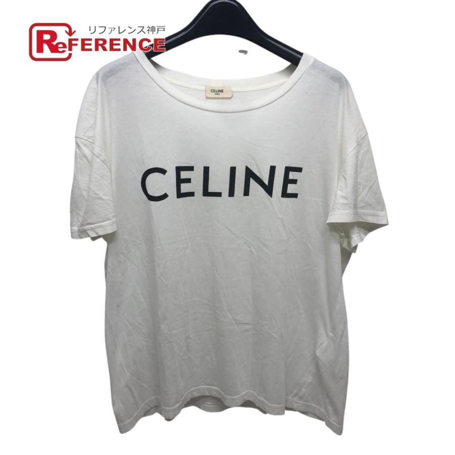 CELINE セリーヌ 2X308916G クラシックTシャツ アパレル トップス フロントロゴ 半袖Ｔシャツ ホワイト レディース【中古】 | CELINE