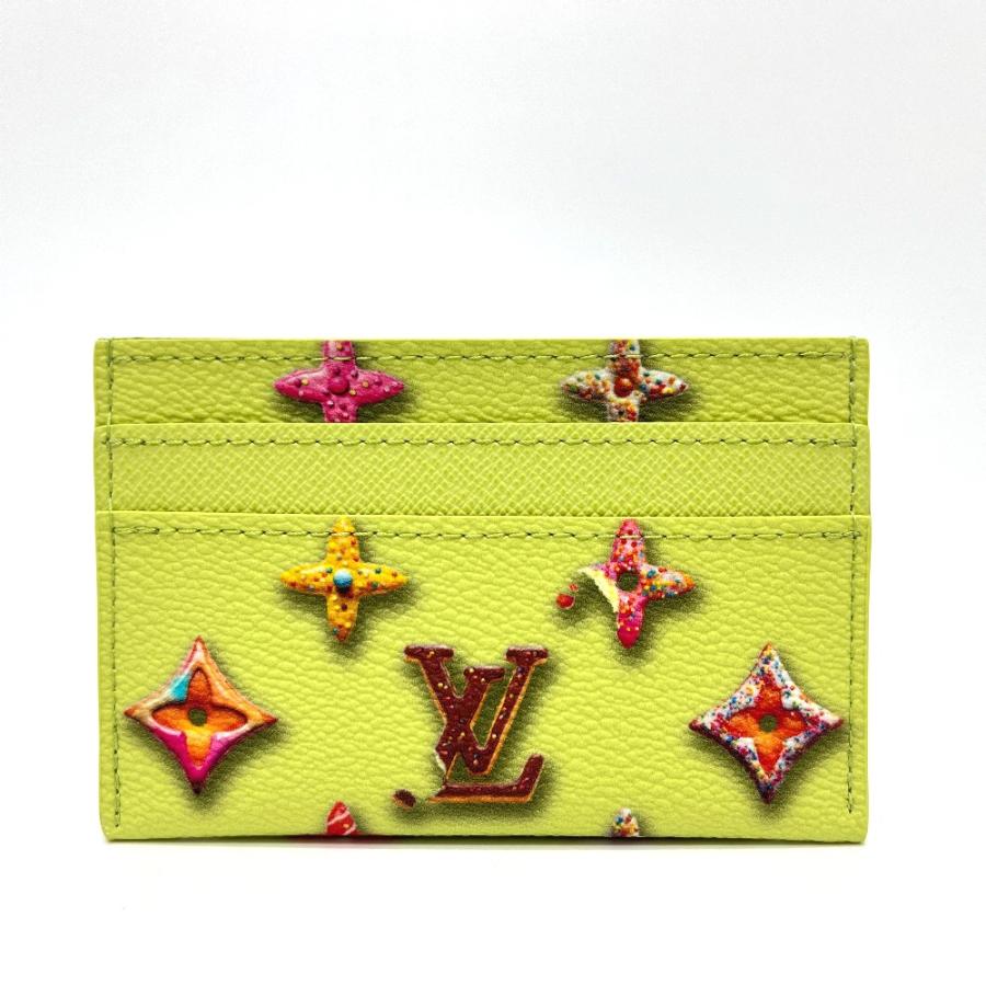 新品 LOUIS VUITTON ルイヴィトン M28046 ポルト カルト・ダブル モノグラム・ドーナツ LV × TM 村上隆コラボ  ピスタチオグリーン【新品】 | LOUIS VUITTON | 01