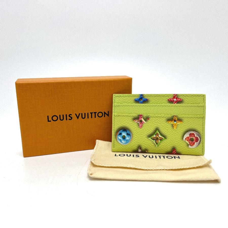 新品 LOUIS VUITTON ルイヴィトン M28046 ポルト カルト・ダブル モノグラム・ドーナツ LV × TM 村上隆コラボ  ピスタチオグリーン【新品】 | LOUIS VUITTON | 08