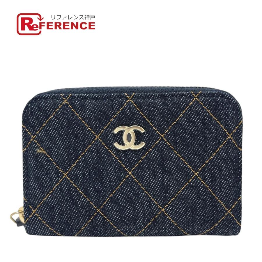 未使用 CHANEL シャネル AP0216 クラシック ジップ コインパース 財布 ウォレット マトラッセ コインケース ブルー メンズ【中古】 | CHANEL