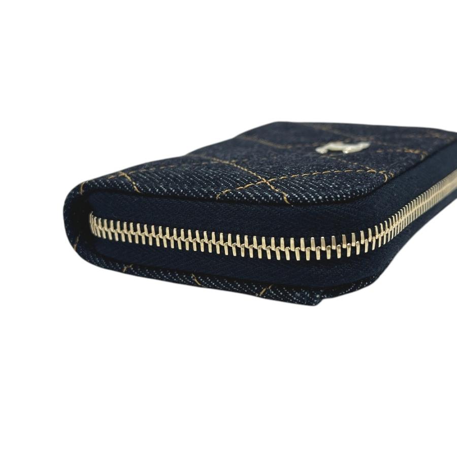 未使用 CHANEL シャネル AP0216 クラシック ジップ コインパース 財布 ウォレット マトラッセ コインケース ブルー メンズ【中古】 | CHANEL | 03