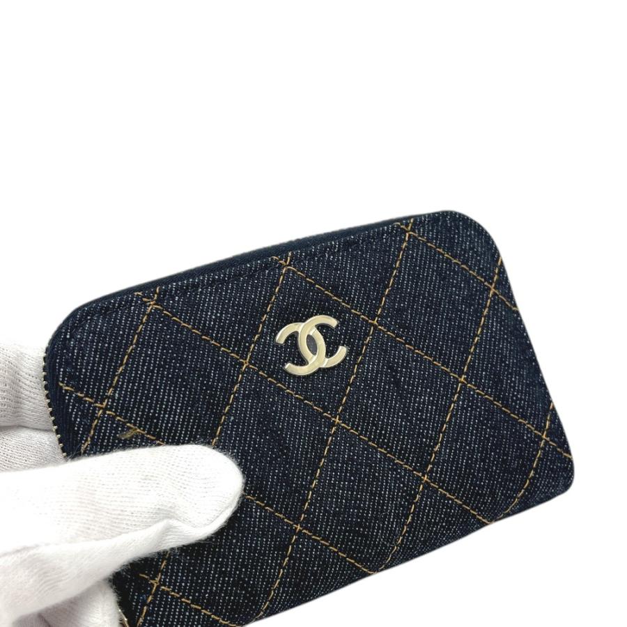 未使用 CHANEL シャネル AP0216 クラシック ジップ コインパース 財布 ウォレット マトラッセ コインケース ブルー メンズ【中古】 | CHANEL | 06
