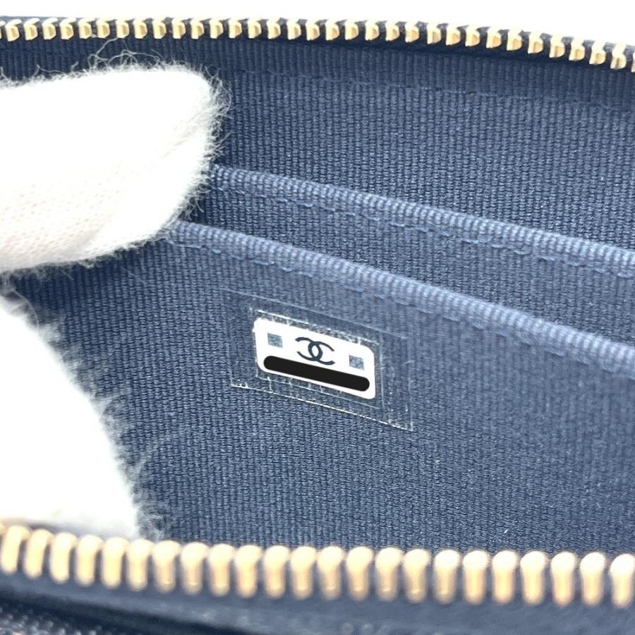 未使用 CHANEL シャネル AP0216 クラシック ジップ コインパース 財布 ウォレット マトラッセ コインケース ブルー メンズ【中古】 | CHANEL | 08