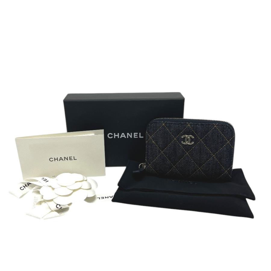 未使用 CHANEL シャネル AP0216 クラシック ジップ コインパース 財布 ウォレット マトラッセ コインケース ブルー メンズ【中古】 | CHANEL | 09