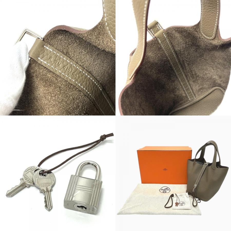 未使用 HERMES エルメス 056289CK ピコタンロックPM ピコタンロック PM カバン ハンドバッグ エトゥープ SV金具 レディース【中古】 | HERMES | 09