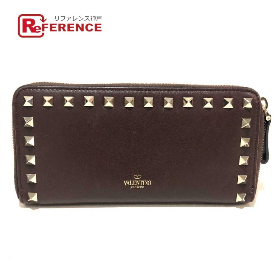 VALENTINO ヴァレンティノ ロックスタッズ ラウンドファスナー 長財布