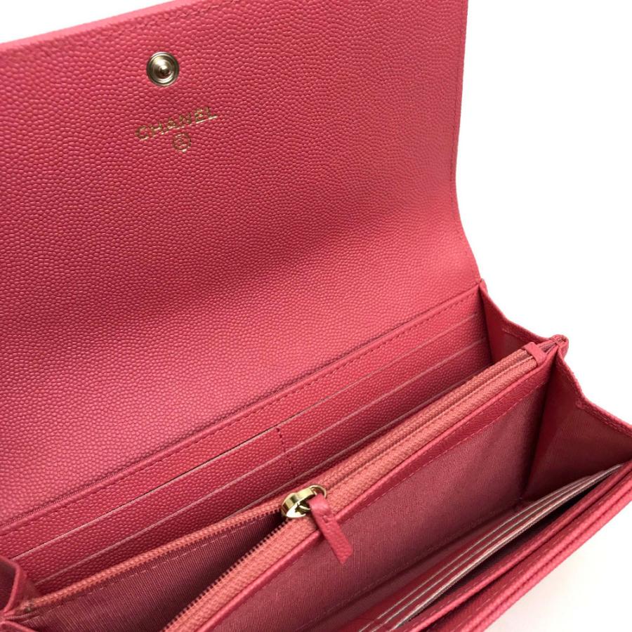 美品 CHANELシャネル A80971 2つ折り長財布 CC マドモアゼル 長財布 