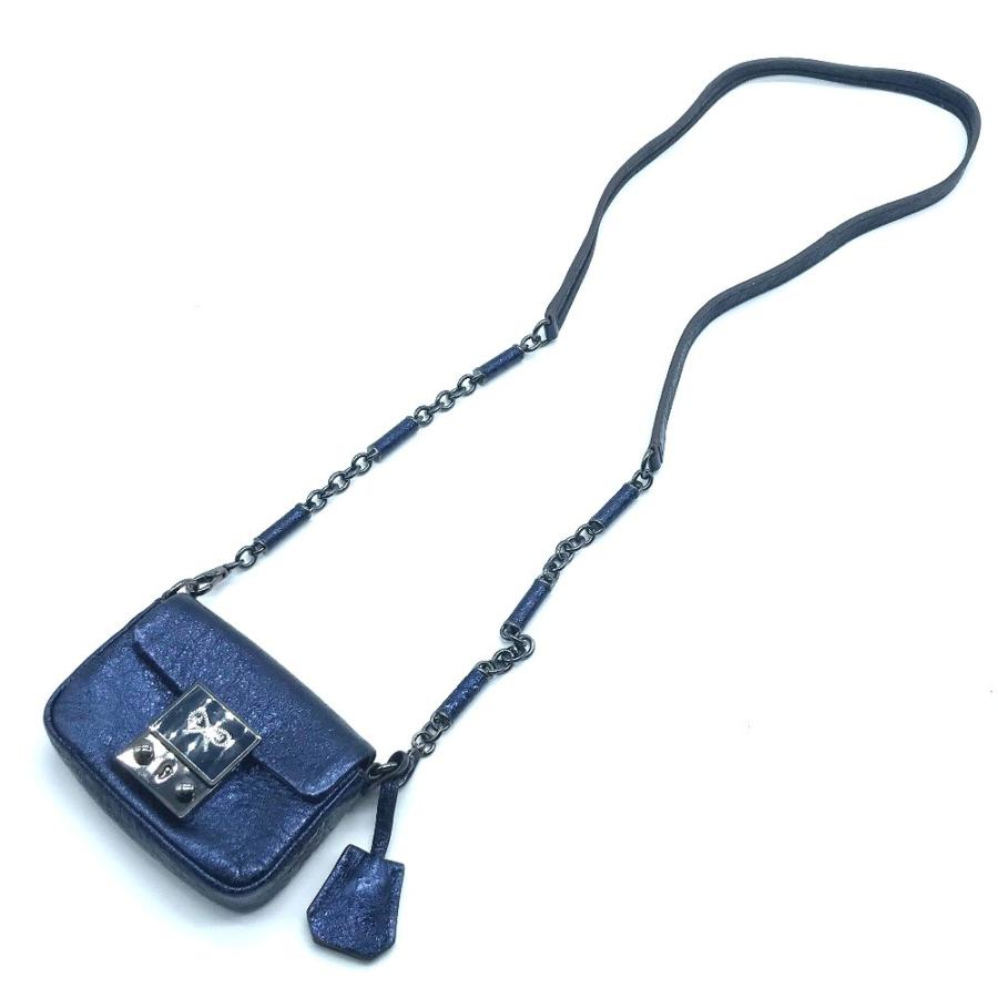 Anya Hindmarch アニヤハインドマーチ Tiny Tim タイニー ティム メタリック コンパクト 2wayバッグ ブルー系 レディース 中古 G 0310 4 リファレンス コレクション 通販 Yahoo ショッピング