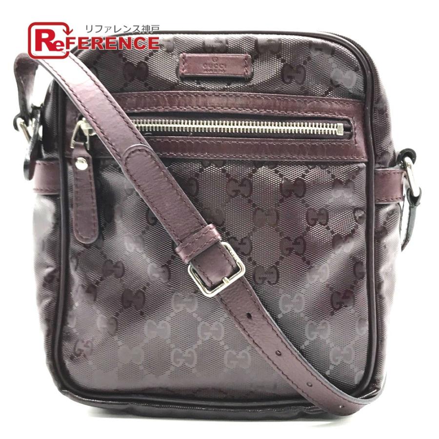 GUCCI グッチ 233268 斜め掛け ポシェット GGインプリメ ショルダーバッグ PVC×レザー ユニセックス ボルドー  :G-200610-20:リファレンス コレクション - 通販 - Yahoo!ショッピング